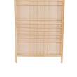 GloboStar® JUNIE 01997 Boho Επιτραπέζιο Φωτιστικό Πορτατίφ Μονόφωτο 1 x E27 AC220-240V IP20 - Μ20 x Π20 x Υ40cm - Μπεζ Ύφασμα με Μπεζ Ξύλινο Μπαμπού Πλέγμα