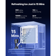 VEVOR Commercial Ice Maker 300LBS/24H & 250LBS Storage Bin AutoCleaning