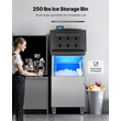 VEVOR Commercial Ice Maker 300LBS/24H & 250LBS Storage Bin AutoCleaning