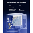 VEVOR Commercial Ice Maker 360LBS/24H & 250LBS Storage Bin AutoCleaning