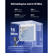 VEVOR Commercial Ice Maker 400LBS/24H & 250LBS Storage Bin AutoCleaning