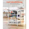 Rolling Craft Cart and Storage Table 14 Βινυλίου Ρολό Θήρες 2 Συρτάρια Πτυσσόμενα