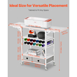 Rolling Craft Cart and Storage Table 14 Βινυλίου Ρολό Θήρες 2 Συρτάρια Πτυσσόμενα
