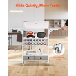 Rolling Craft Cart and Storage Table 14 Βινυλίου Ρολό Θήρες 2 Συρτάρια Πτυσσόμενα
