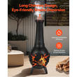 Εξωτερικό τζάκι αλουμινίου VEVOR 22 ιντσών Chiminea με πλέγμα ψησίματος & παλτό καμινάδας