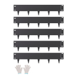 VEVOR Steel Landscape Edging 5 Packs 39 x 5in Ανθεκτικό στη σκουριά για Yard Black