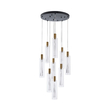 ΦΩΤΙΣΤΙΚΟ ΚΡΕΜΑΣΤΟ ΓΥΑΛΙ 9ΦΩΤΟ 60W 3000K 7200Lm Φ300mm ARTE ILLUMINA VIAL