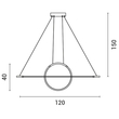 ΦΩΤΙΣΤΙΚΟ ΚΡΕΜΑΣΤΟ ΓΡΑΜΜΙΚΟ LED 45W 3000Κ 120X150 ΜΑΥΡΟ ARTE ILLUMINA