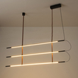 ΦΩΤΙΣΤΙΚΟ ΚΡΕΜΑΣΤΟ ΜΕΤΑΛΛΟ LED 3x20W 3000K 6100Lm 1400X60X1200mm ΜΑΥΡΟ ARTE ILLUMINA LINEA