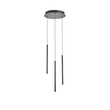 ΦΩΤΙΣΤΙΚΟ ΚΡΕΜΑΣΤΟ ΑΛΟΥΜΙΝΙΟ LED 6W 3000K 600Lm Φ300X1500mm ΜΑΥΡΟ ARTE ILLUMINA CASCADE