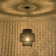 ΦΩΤΙΣΤΙΚΟ ΚΡΕΜΑΣΤΟ BAMBOO 1XE27 MAX 40W 310X310X350mm ΜΑΥΡΟ ARTE ILLUMINA AVRA