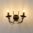 ΑΠΛΙΚΑ TOIXOY ΜΕΤΑΛΛΙΚΗ ΔΙΑΦΑΝΕΣ ΓΥΑΛΙ 2XE14 MAX 15W 320X300mm ΜΑΥΡO ARTE ILLUMINA KRISTALLO