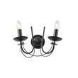 ΑΠΛΙΚΑ TOIXOY ΜΕΤΑΛΛΙΚΗ ΔΙΑΦΑΝΕΣ ΓΥΑΛΙ 2XE14 MAX 15W 320X300mm ΜΑΥΡO ARTE ILLUMINA KRISTALLO