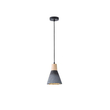 ΦΩΤΙΣΤΙΚΟ ΚΡΕΜΑΣΤΟ RUBBER WOOD&ΤΣΙΜΕΝΤΟ 1XE27 MAX 15W 160X160X220mm ΜΑΥΡΟ ARTE ILLUMINA GESSO