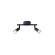 ΣΠΟΤ ΚΙΝΗΤΟ 2ΦΩΤΟ ΜΕΤΑΛΛΙΚΟ Max 7W 2XGU10 220X80X125mm ΜΑΥΡΟ ARTE ILLUMINA VORRAS