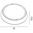ΦΩΤΙΣΤΙΚΟ ΤΟΙΧΟΥ ΣΤΡΟΓΓΥΛΟ LED 30W Φ320X102 4000K IP65 ΛΕΥΚΗ PLUS ARTE ILLUMINA