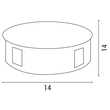 ΦΩΤΙΣΤΙΚΟ ΤΟΙΧΟΥ ΣΤΡΟΓΓΥΛΟ LED 3X4W Φ140X45 3000K IP44 ΛΕΥΚΟ PLUS ARTE ILLUMINA
