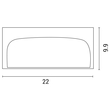 ΑΠΛΙΚΑ ΤΟΙΧΟΥ LM03 ΟΒΑΛ E27 MAX 10W LED 220X99X100 IP54 ΜΑΥΡΗ PRO ARTE ILLUMINA