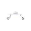 ΣΠΟΤ ΚΙΝΗΤΟ 2ΦΩΤΟ ΜΕΤΑΛΛΙΚΟ Max 7W 2XGU10 220X80X125mm ΛΕΥΚΟ  ARTE ILLUMINA VORRAS
