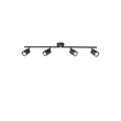 ΣΠΟΤ ΜΕΤΑΛΛΙΚΟ 4ΦΩΤΟ 4XGU10  Max 7W 790X80X165mm ΜΑΥΡΟ ARTE ILLUMINA OLYMP