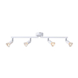ΣΠΟΤ ΚΙΝΗΤΟ 4ΦΩΤΟ ΜΕΤΑΛΛΙΚΟ Max 7W 4XGU10 600X80X130mm ΛΕΥΚΟ ARTE ILLUMINA VORRAS