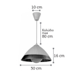 InLight Κρεμαστό φωτιστικό από λευκό γυαλί 1XE27 D:30cm (4409-Β-Λευκό)