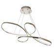 InLight Κρεμαστό φωτιστικό LED 56W 3CCT (by switch) από αλουμίνιο σε χρώμιο απόχρωση D:100cm (6151-CH)