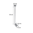 InLight Επιτοίχιο σποτ από χρυσαφί μέταλλο 1XGU10 D:50cm (9083)