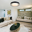InLight Πλαφονιέρα οροφής LED 36W 3CCT από μαύρο μέταλλο και ακρυλικό D:50cm (42179-A)