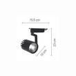 InLight Σποτ Ράγας Μαύρο LED 30W 3000K D:10cmX23cm (T00101-BL)