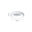 InLight Πλαφονιέρα οροφής LED 3600W 3CCT από λευκό ακρυλικό D:60cm (42020-A-White)