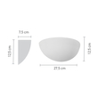 InLight Επιτοίχιο φωτιστικό λευκό από γύψο 1XE14 D:27,5cm (43032)