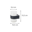 it-Lighting Athabasca LED 8W 3000K Outdoor Wall Lamp Anthracite D:10,5cmx13,5cm (80203241)