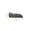 InLight Φωτιστικό LED 12W 4000K για μαγνητική ράγα σε μαύρη απόχρωση D:22cmX10,5cm (T01602-BL)