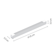 InLight Γραμμικό φωτιστικό LED 35W 3000K για μονοφασική ράγα σε μαύρη απόχρωση D:47,5cmX3,3cm (T02701-BL)