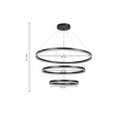 Inlight Κρεμαστό φωτιστικό LED 100W 3CCT (by switch on base)  D:60cm (6095-A-Silver)