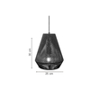 Inlight Κρεμαστό φωτιστικό με καπέλο απο ίνα 1xE27 D:25cm (4057-C)