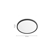 Inlight Πλαφονιέρα οροφής LED 40W 3CCT (by switch on base) σε μαύρη απόχρωση D:50x2,5cm (42036-B-Black)