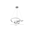 Inlight Κρεμαστό φωτιστικό LED 58W 3CCT (by switch on base) σε χρώμιο D:60cm (6092-A-Chrome)
