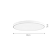 InLight Πλαφονιέρα οροφής LED 110W 3CCT (by switch on base) από μαύρο μέταλλο και ακρυλικό D:60cm (42035-B-Black)