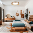 Inlight Πλαφονιέρα οροφής LED 24W 3CCT (by switch on base) από σχοινί και ακρυλικό D:33cm (42039-C)