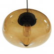GloboStar® POMEGRANATE 01029 Vintage Κρεμαστό Φωτιστικό Οροφής Μονόφωτο Γυάλινο Φιμέ Καφέ Φ26 x Y20cm