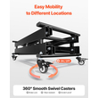 VEVOR 71 cm Electric Lift Table Single Scissor Lifting Platform 150 kg 4 Wheels