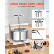 Εγχειρίδιο VEVOR Fruit Wine Press for Wine Making 3,17 Gal/12L από ανοξείδωτο χάλυβα