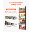 VEVOR 6-Tier Over the Door Pantry Organizer Κρεμαστό ράφι αποθήκευσης Ρυθμιζόμενο
