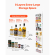 VEVOR 9-Tier Over the Door Pantry Organizer Κρεμαστό ράφι αποθήκευσης Ρυθμιζόμενο