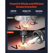 VEVOR Solder Fume Extractor 459 m³/h 280W κινητήρας χωρίς ψήκτρες με ταχύτητα 10 επιπέδων