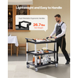 VEVOR Heavy Duty Utility Cart 500 lbs Χωρητικότητα 3-επιπέδων καλάθι σέρβις με ρόδες