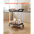 VEVOR Heavy Duty Utility Cart 300 lbs Χωρητικότητα 2-επιπέδων καλάθι σέρβις με ρόδες
