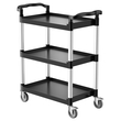 VEVOR Heavy Duty Utility Cart 300 lbs Χωρητικότητα 3-επιπέδων καλάθι σέρβις με ρόδες